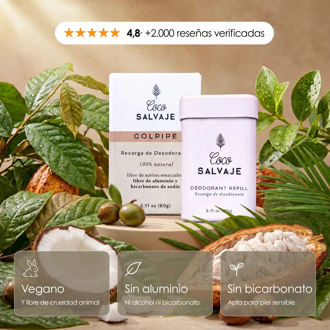 COLPIPE BARRA- desodorante natural en barra con aroma suave para piel sensible
