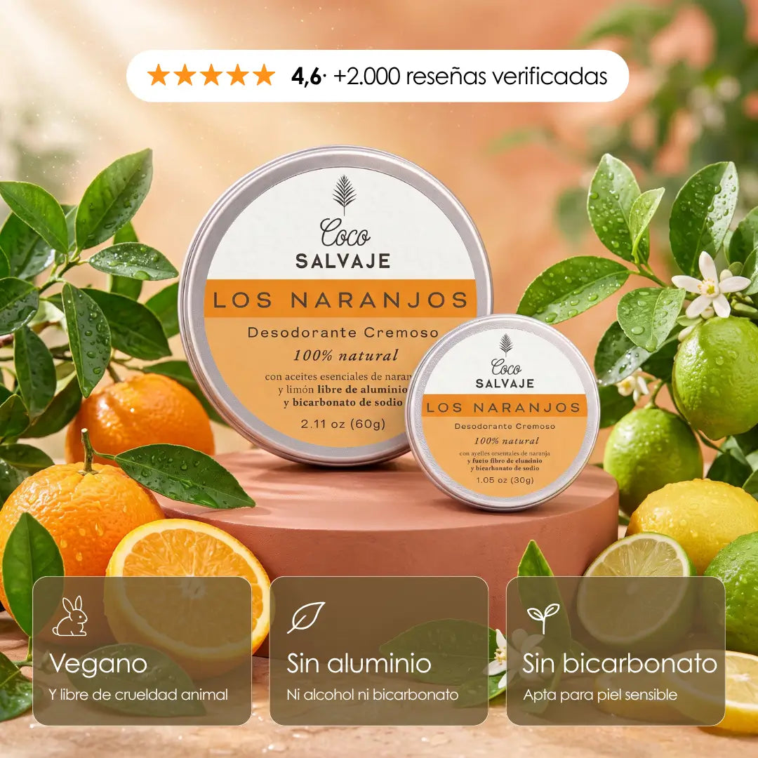 LOS NARANJOS CREMA - desodorante natural en crema con aroma cítrico