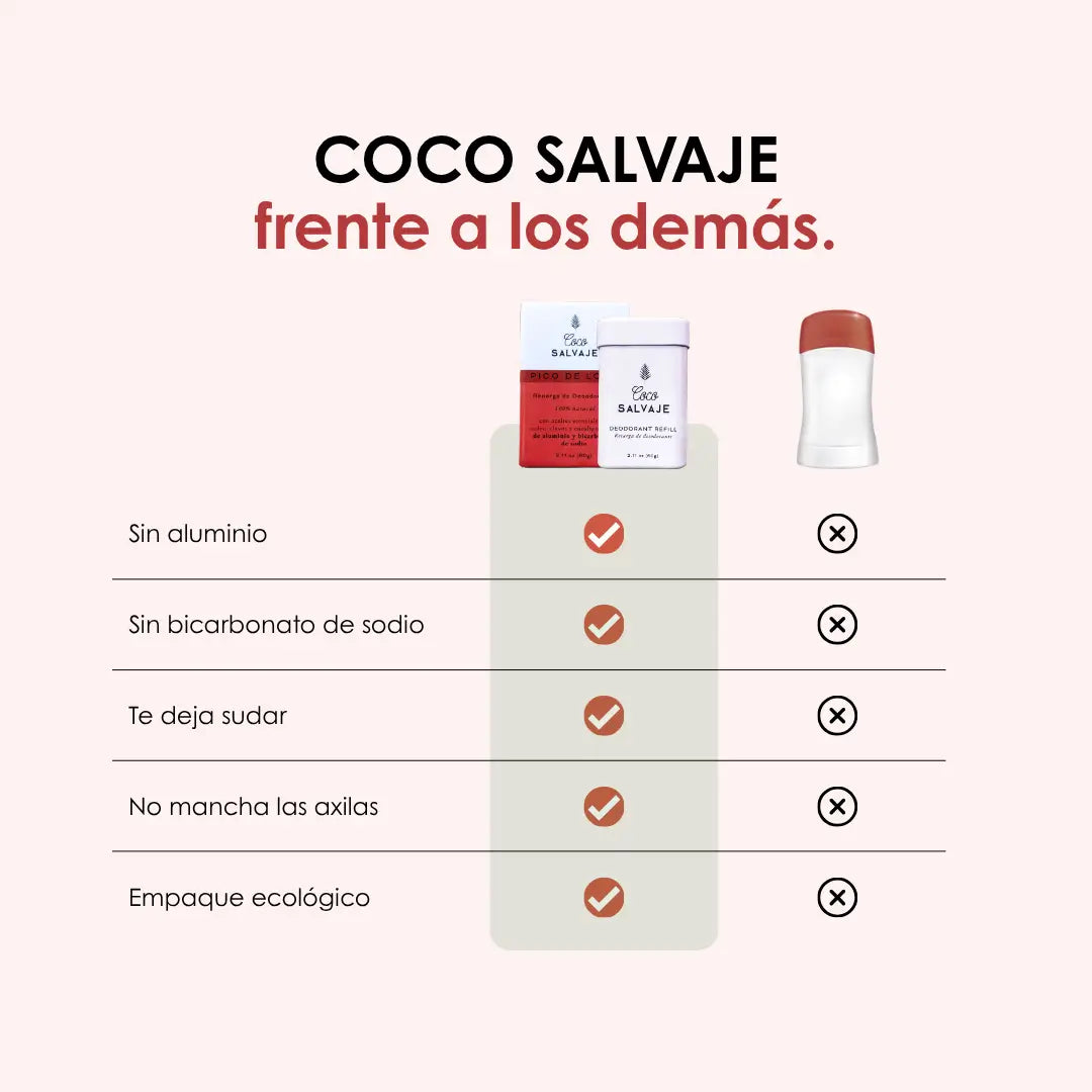 PICO DE LORO BARRA - recarga de desodorante en barra con ingredientes naturales y vitamina E