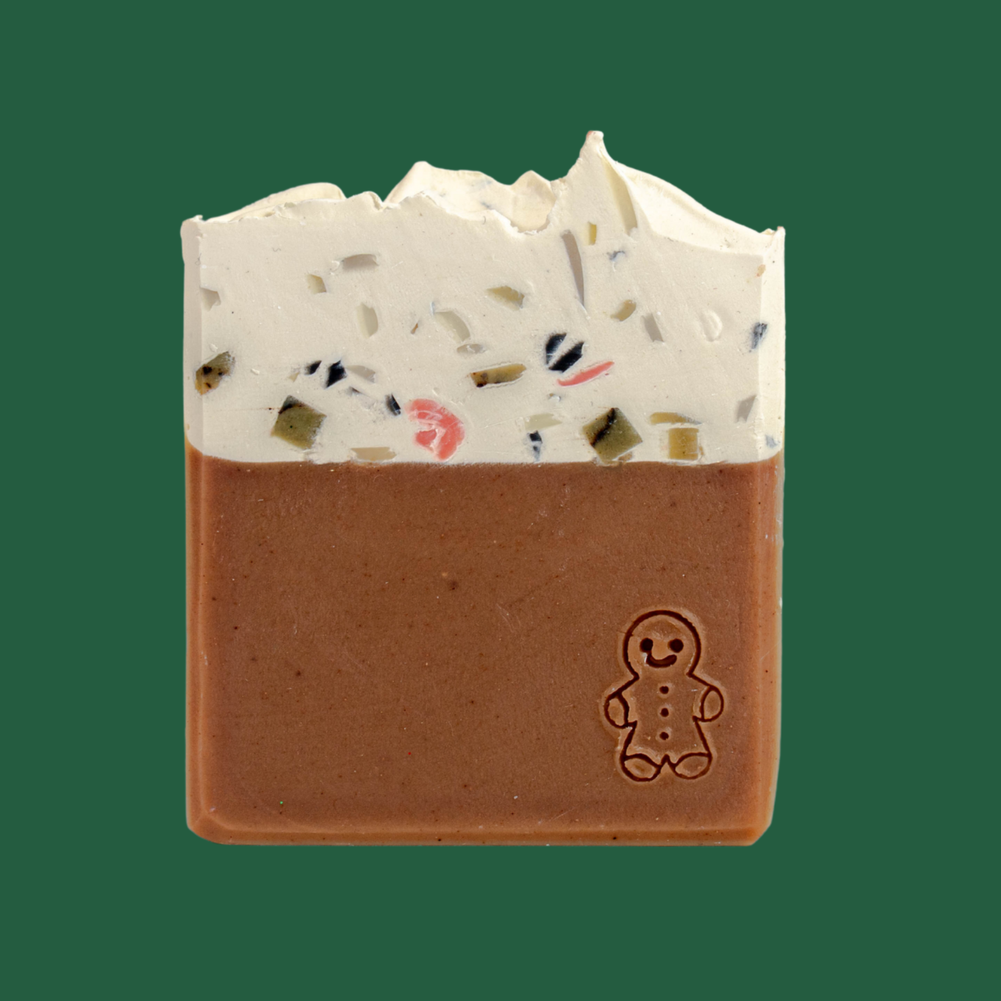 Jabón Muñeco de Jengibre edición Navidad de COCO SALVAJE con diseño inspirado en la temporada navideña.