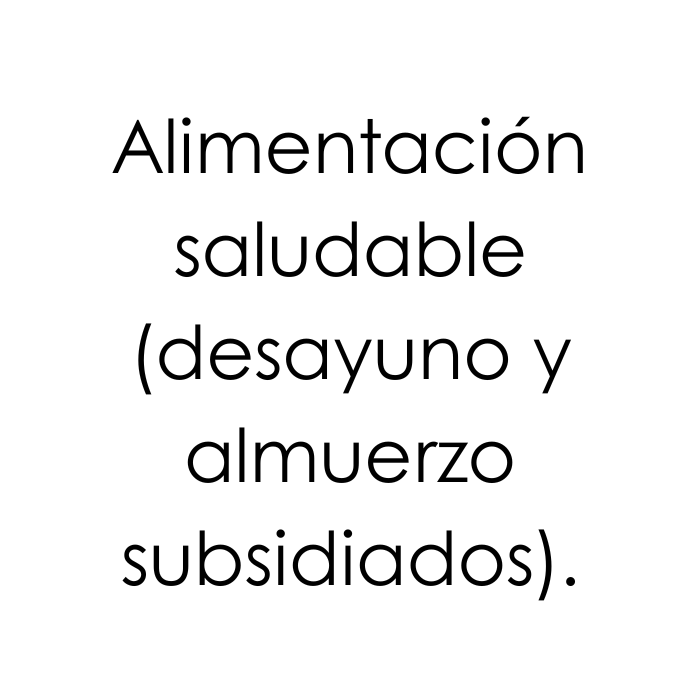 Desayuno y almuerzo subsidiados para apoyar una alimentación saludable en el equipo Coco Salvaje.