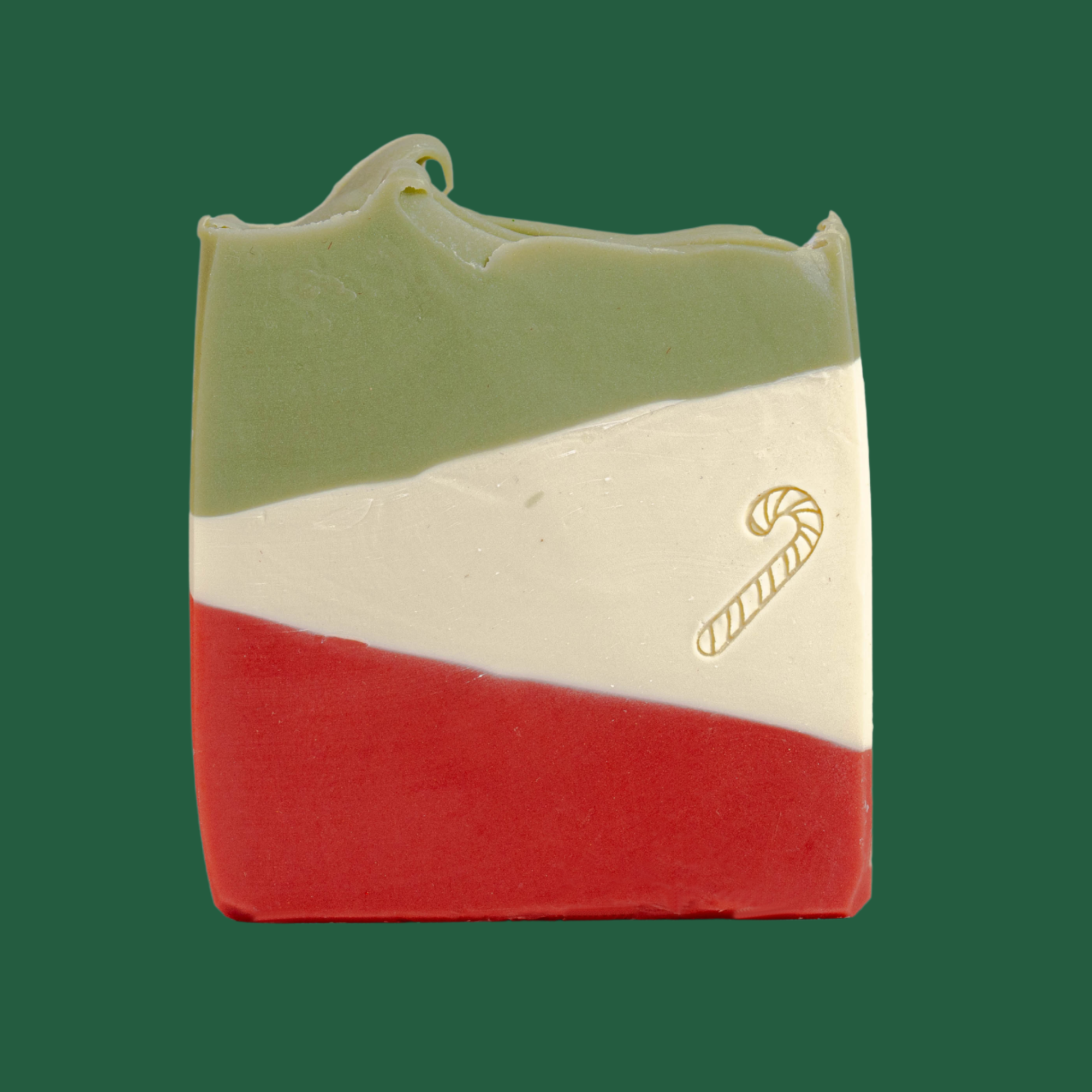 Jabón Bastón de Caramelo edición Navidad de COCO SALVAJE con inspiración en dulces navideños.