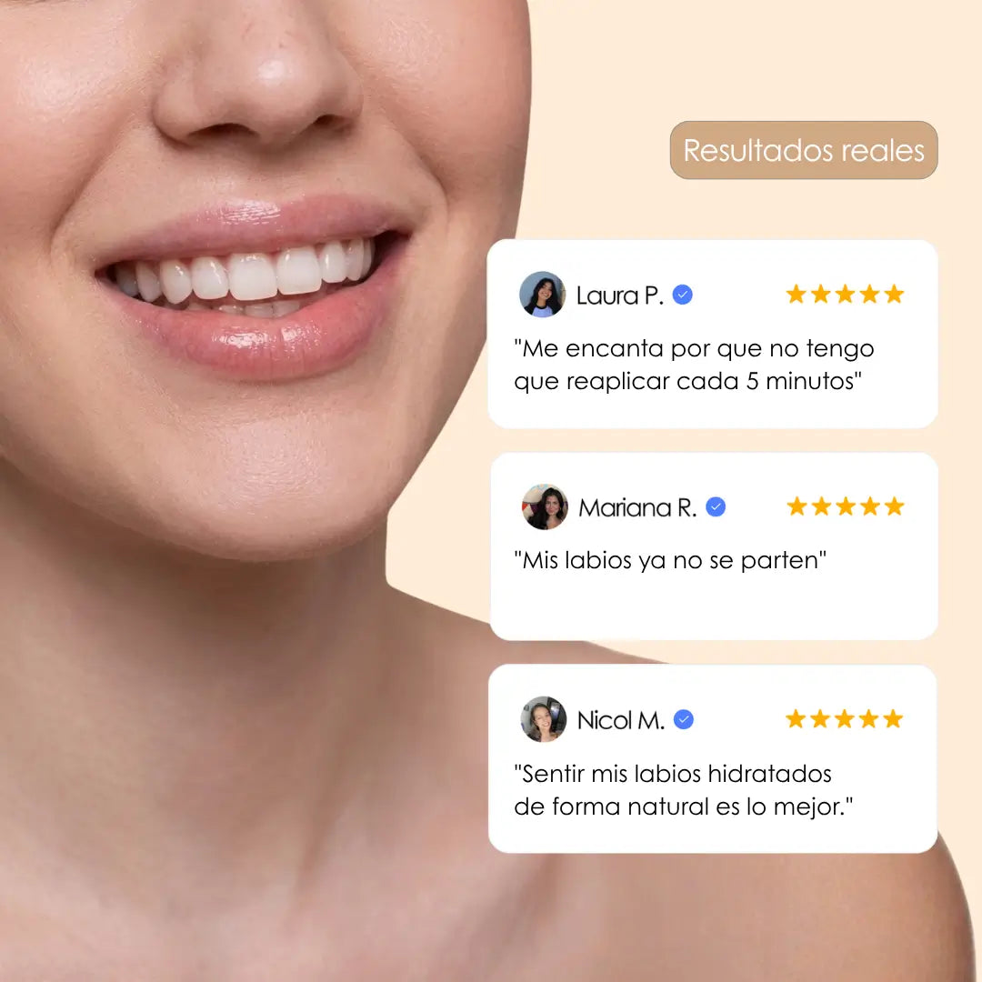Bálsamo labial con aceite e ingredientes naturales y vitamina E