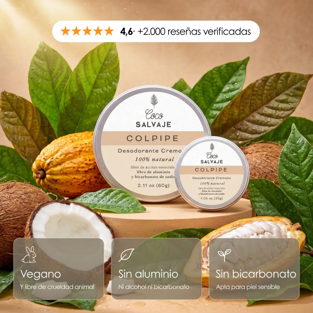 COLPIPE CREMA - desodorante para piel sensible sin alcohol y sin aroma