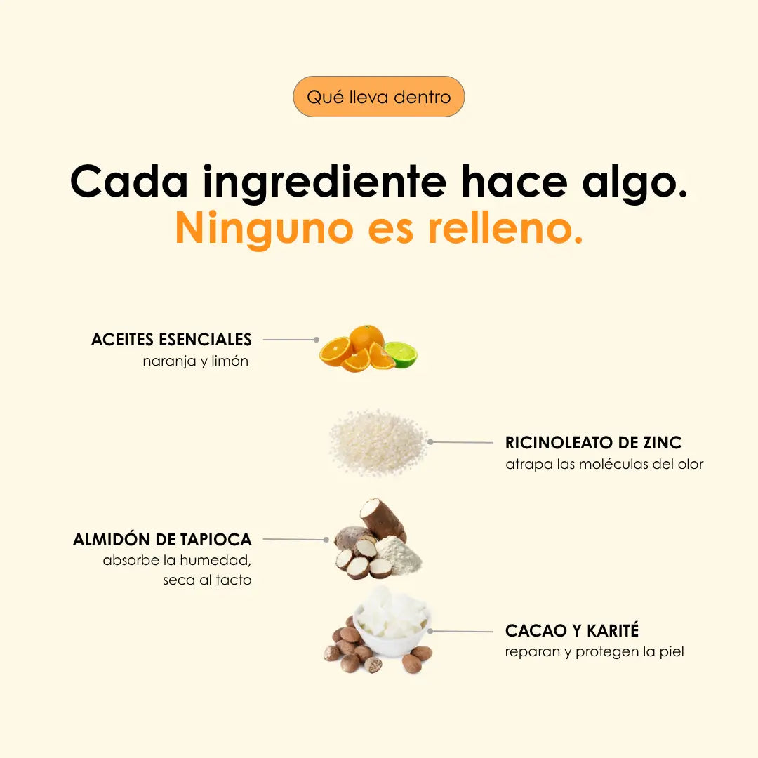 LOS NARANJOS CREMA -  desodorante natural en crema con aroma cítrico
