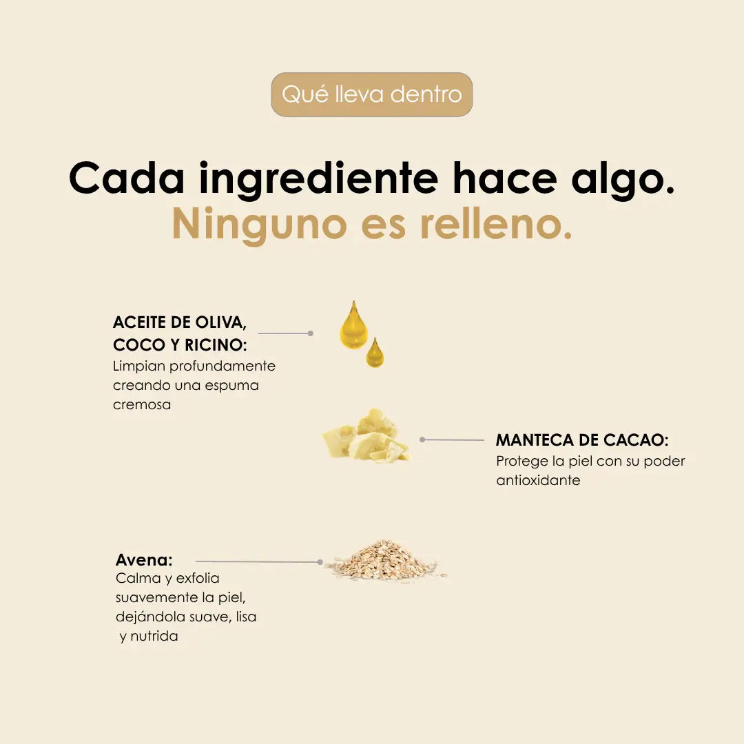 CONFORT, jabón de avena artesanal sin aceites esenciales para piel sensible