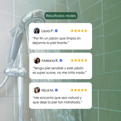 FRESCURA, Jabón natural de espirulina, arcilla verde, menta y eucalipto
