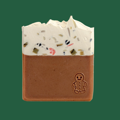 Jabón Muñeco de Jengibre edición Navidad de COCO SALVAJE con diseño inspirado en la temporada navideña.