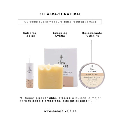 Kit Abrazo Natural de Coco Salvaje. Un regalo de cuidado, aromas y bienestar para consentir cuerpo y alma.