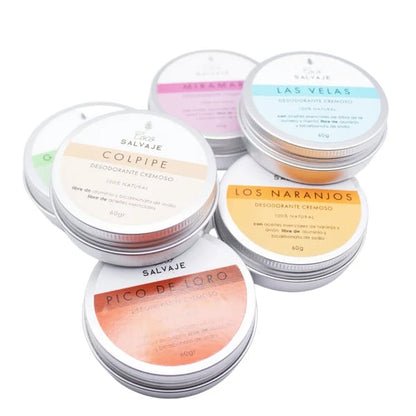 Descubre los 6 desodorantes en crema de 60g en un solo kit. Protección natural, aromas únicos y amor por tu piel.