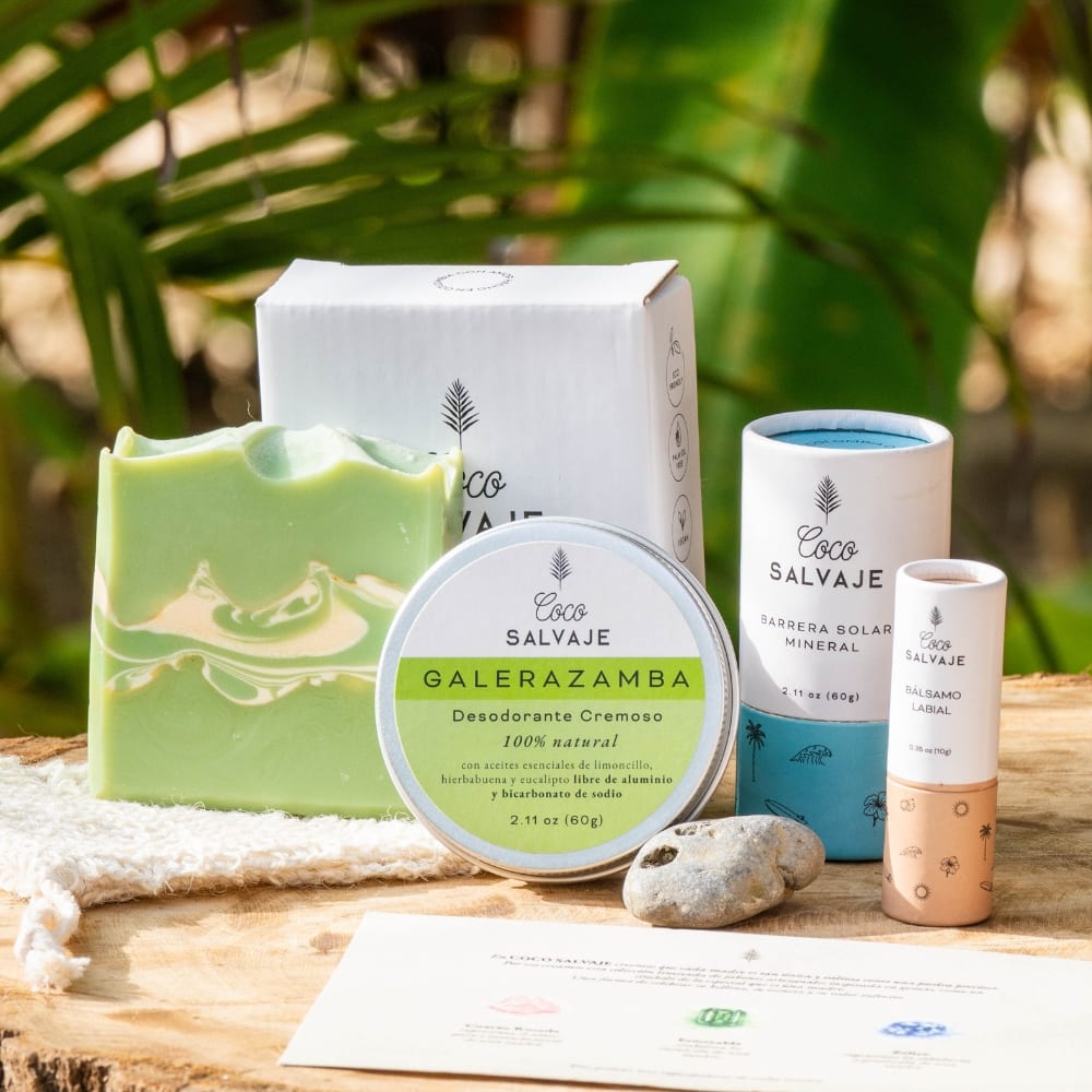 Kit Fuerza Natural de COCO SALVAJE
 con productos de cuidado personal elaborados con ingredientes naturales, diseñado para una rutina de bienestar.