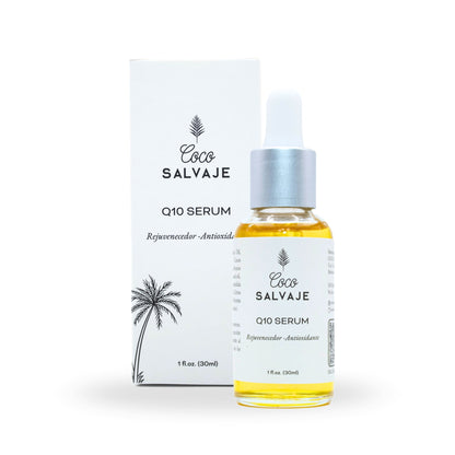 Revitaliza tu rostro con el Sérum Q10 Coco Salvaje. Textura suave, resultados visibles.